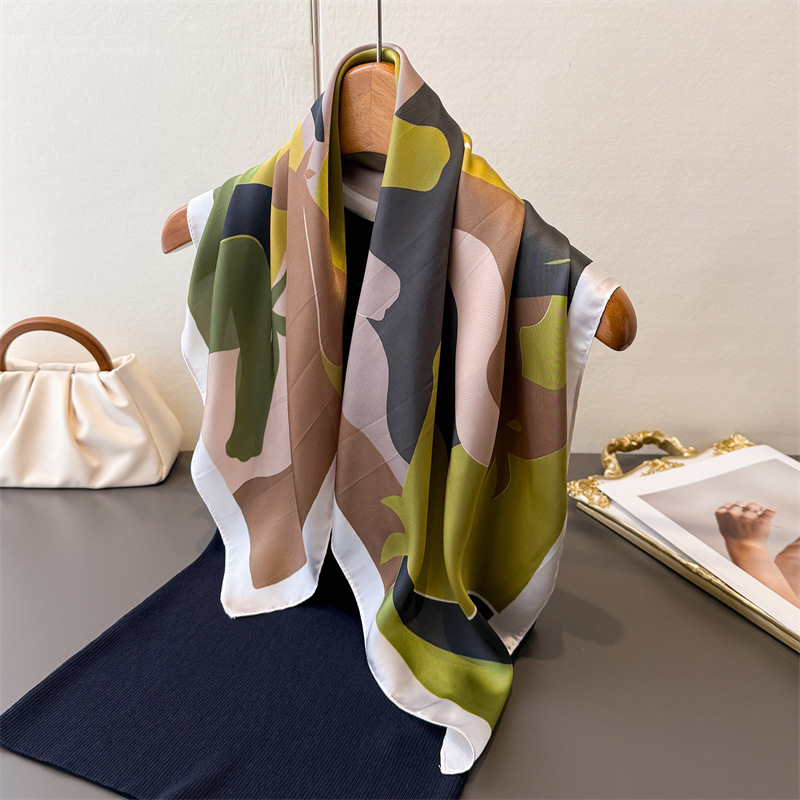 Scarf Silk Square - 2026 yeni kadın kare eşarp taklit